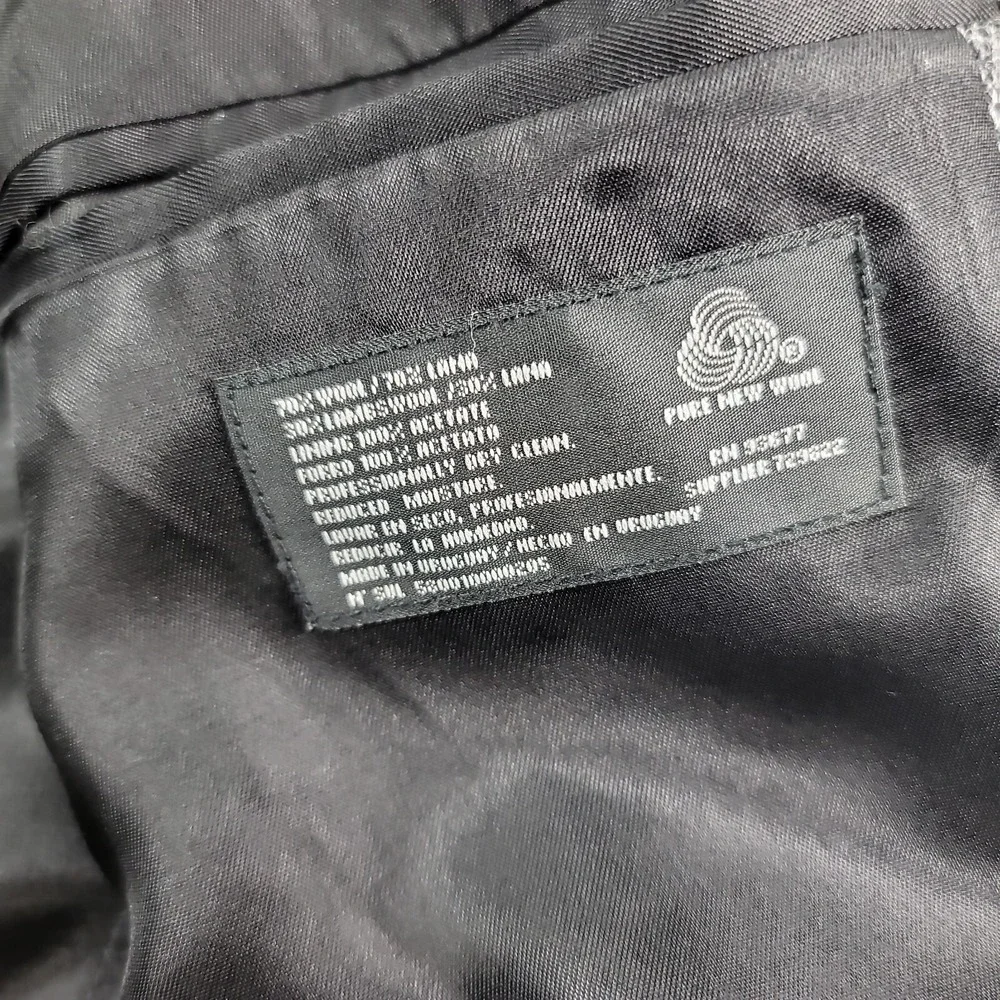 Stafford‎ Tweed Herringbone Sport Coat Mens 46R 46 Grey Black White